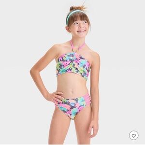 Girls' A Trip to Paradise Floral Printed Bikini Set - art class